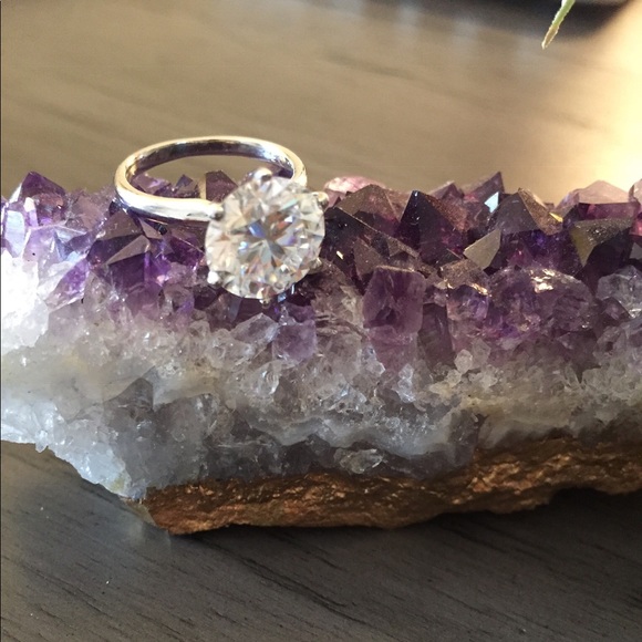Sold -Charles & Colvard Moissanite 14k Forever One - Picture 7 of 8